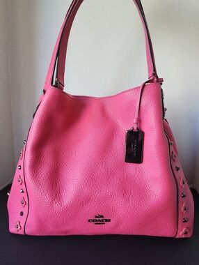 SOLDCoach Limited Edition Edie 31, Riveted Floral Accents, Dahlia Pink, 2015
